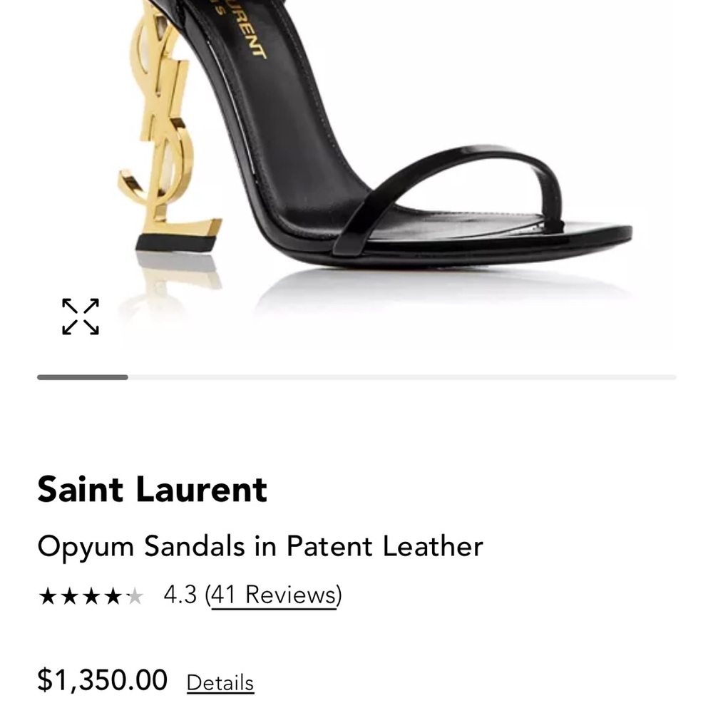 Saint Laurent Opyum Sandals in Patent Leather - Picture 3 of 10